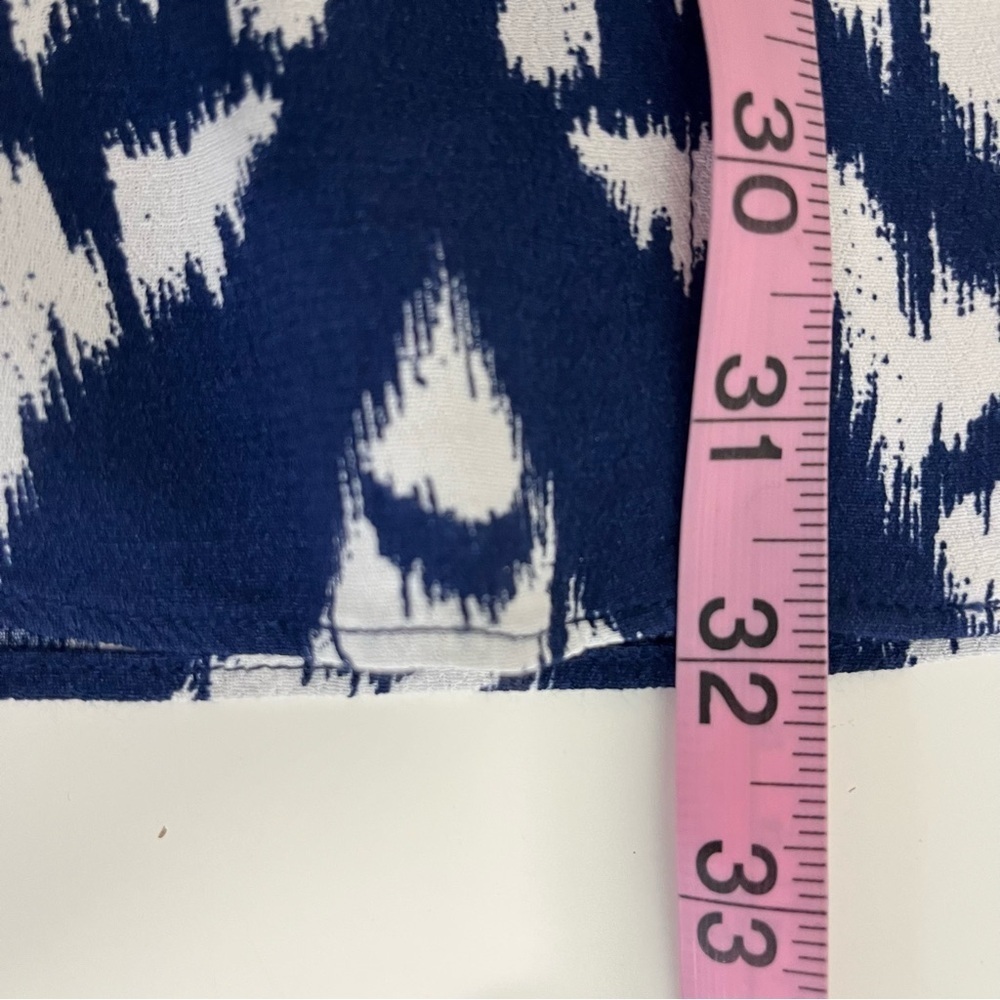 Talbots Blue Ikat Print Viscose A Line Skirt - Picture 13 of 15